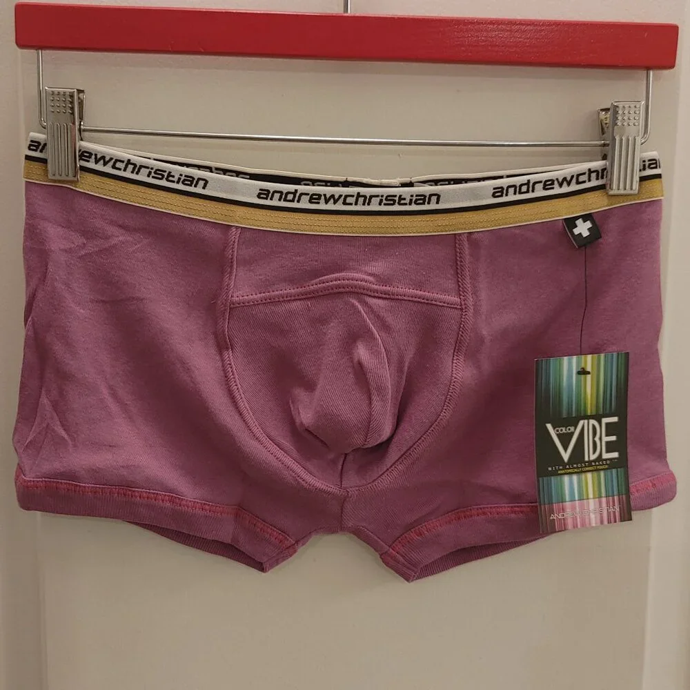 Vintage AC Grape Color Vibe Trunks w/Almost Naked Pouch - Small - Picture 1 of 6
